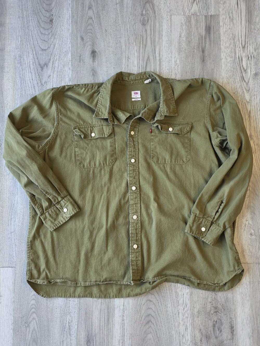 Levi’s Men’s 3XL Olive Green Relaxed Work Shirt